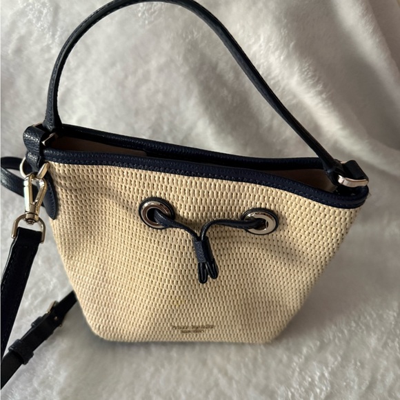 Kate Spade New York Eva Straw Small Bucket Bag - Picture 8 of 13